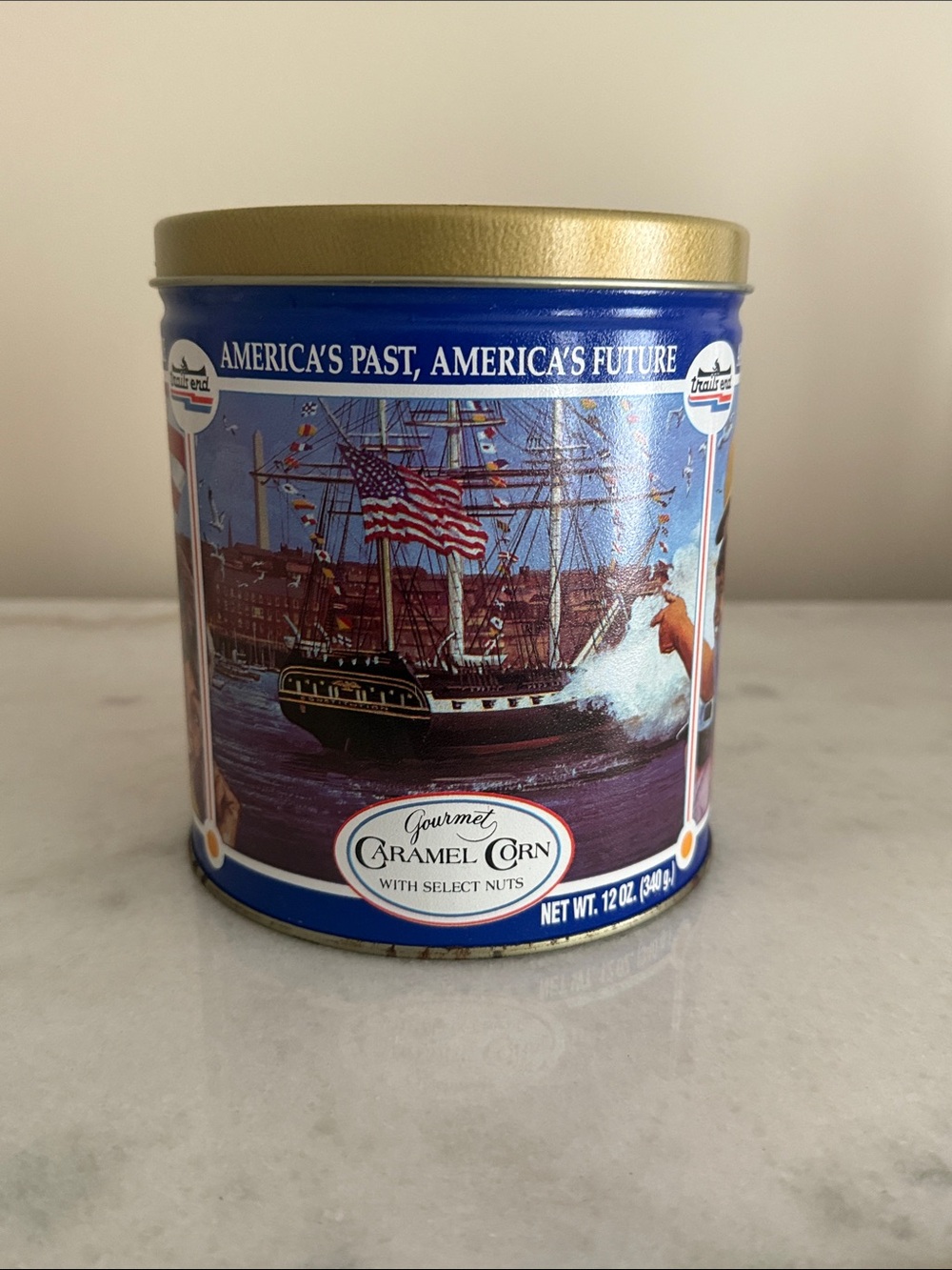 Trails End caramel popcorn collector’s tin 1992/93